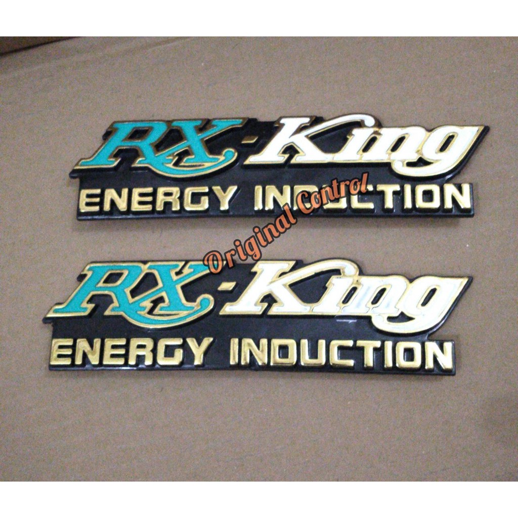 Emblem RX king ( isi 2pcs kanan kiri ) hijau