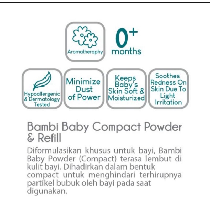 BAMBI Baby Compact Powder 40gr - Bedak Padat Compact Bayi 40gr Termurahh