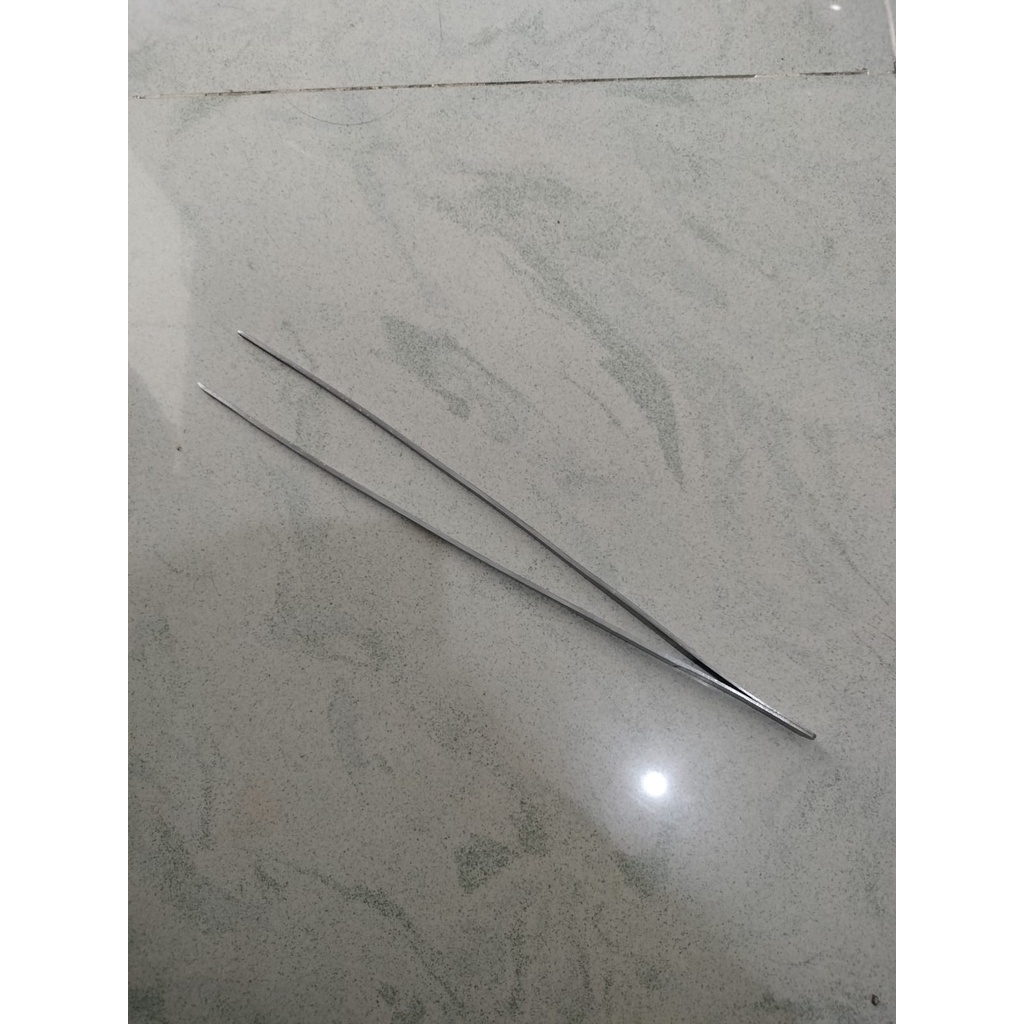 ORIGINAL PINSET STAINLESS LURUS/BENGKOK UNTUK AQUASCAPE DAN AQUARIUM PANJANG 27CM