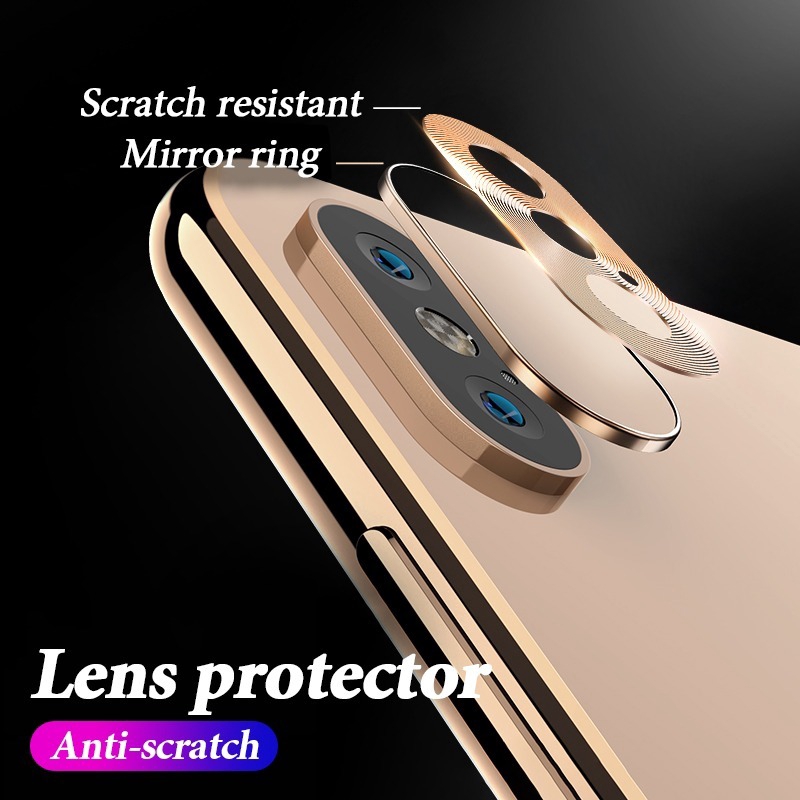 Pelindung Lensa Kamera Bahan Metal Alloy Untuk Iphone Xs Max Xr X 2 7 8 Plus