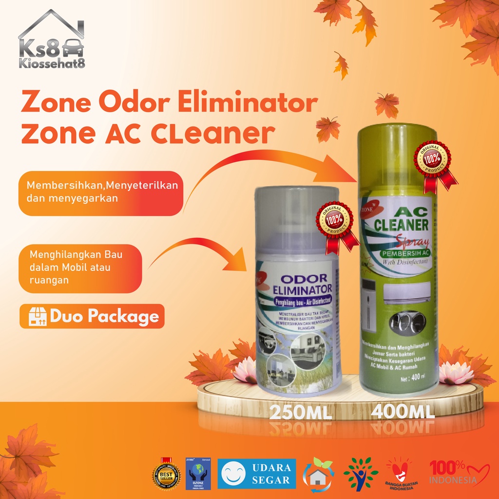 Paket Pembersih AC Cleaner [400ML] dan ODOR ELIMINATOR [250ML] SPESIAL