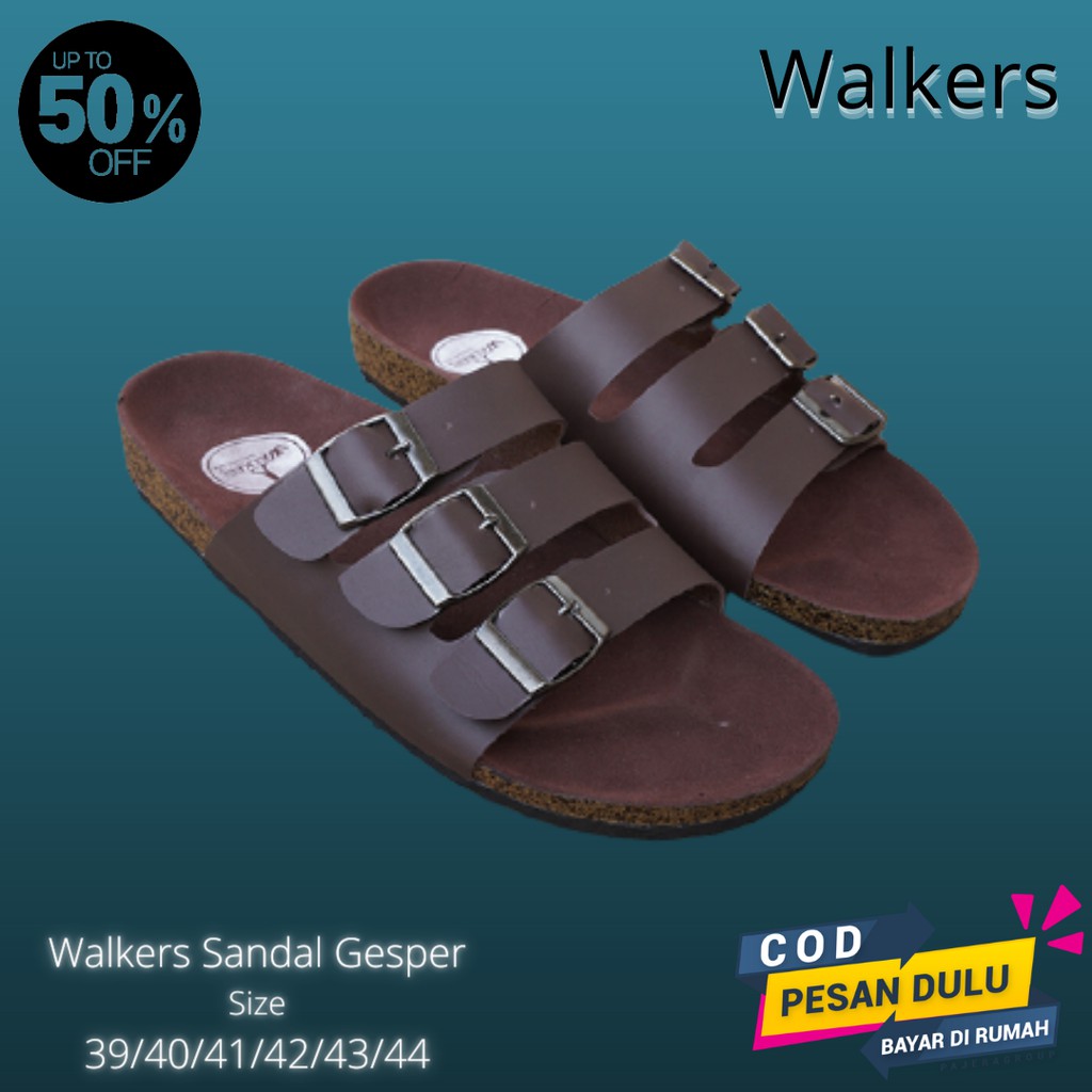 BAYAR DI TEMPAT!! Sandal Casual Pria Walkers Gepser 3 Coklat Sendal Slide Puyuh Kasual Slop Santai