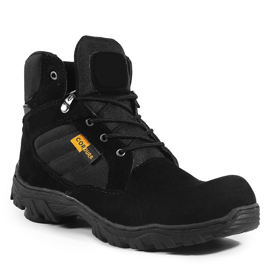 Spatu Pria Safety Boots Cordura 6INC Ujung Besi Keren Tracking Bikers Muncak Terlaris