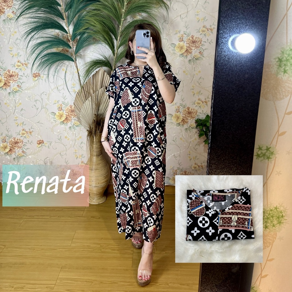 PART1 NCDY HOMEWEAR DASTER PANJANG SEMATA KAKI LD 130cm BUSUI FRIENDLY JUMBO-Renata