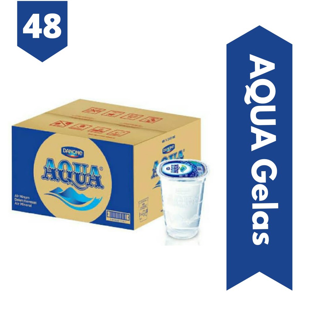 

Air mineral AQUA I AQUA Gelas 220ml isi 48pcs