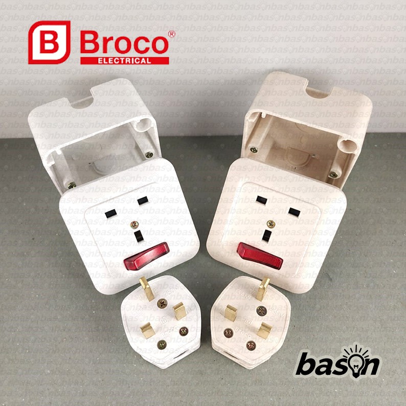 BROCO Gracio BSI AC Socket SET OB | Colokan AC | Putih atau Cream