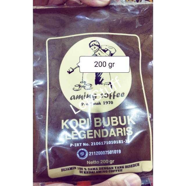 

Bubuk Kopi Robusta Aming Khas Pontianak 200gr/0.2kg