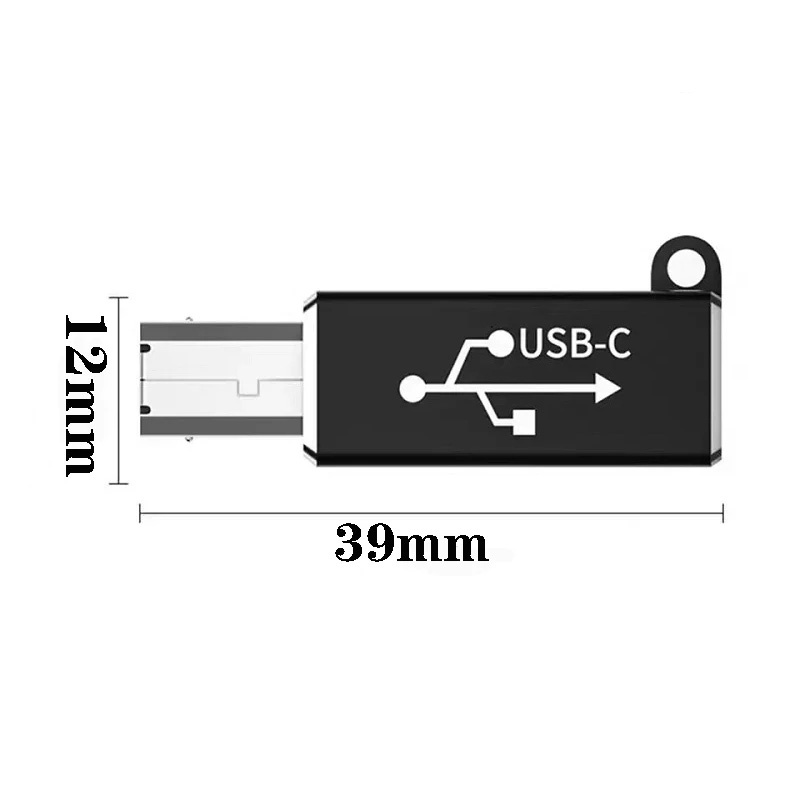 Adapter Konverter Data USB Tipe-C Female Ke USB B Male Anti Hilang Bahan Metal Untuk Printer / Drum / Organ / Piano Elektrik