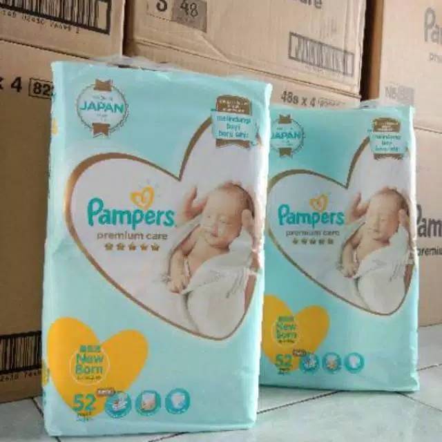 PAMPERS, popok bayi newborn premium 52
