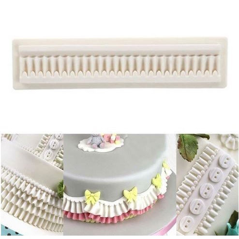 3D Silicon Mold Fondant Cake Decoration - Ruffle Lace