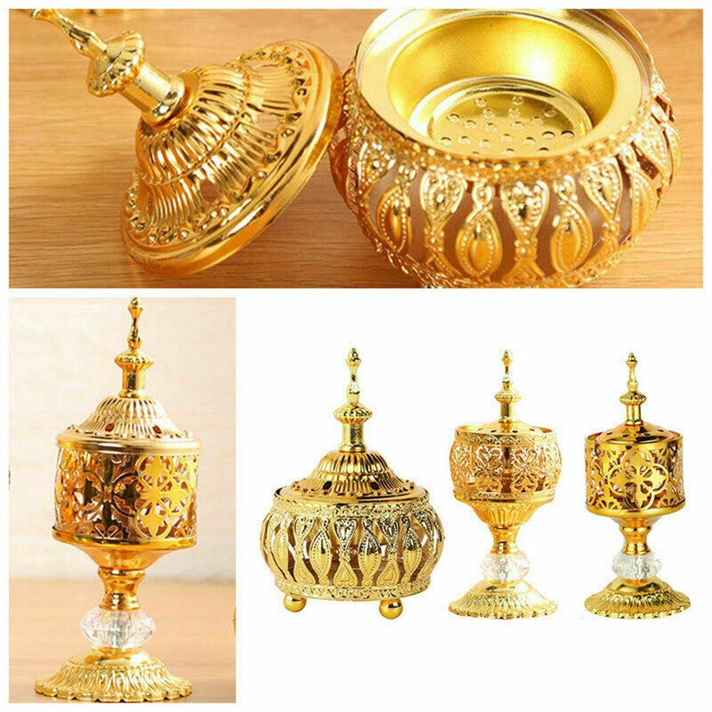 R-flower Arabian Incense Burner Gold Cendana Craft furnishing Dekorasi Kerajinan Rumah Diffuser