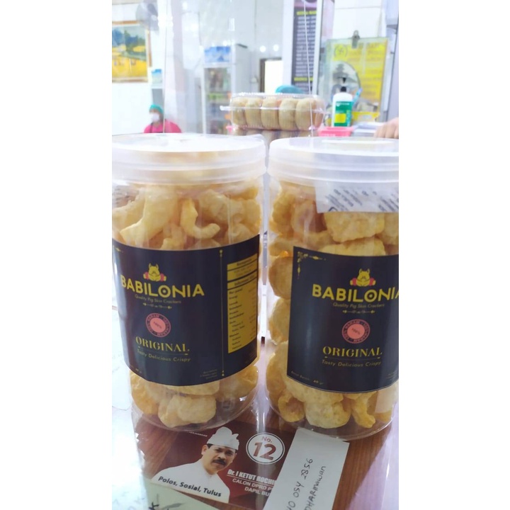 

Rambak Kerupuk Kulit Babi Bali Toples Pouch Plastik Premium 60 Gram Krupuk BABILONIA Bukan Legong Samcam Samcan Rejeki Laris CORATCORETUDIO