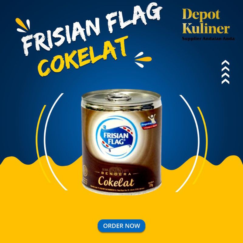 Frisian Flag Susu Bendera Cokelat Chocolate 370G / Rasa Coklat