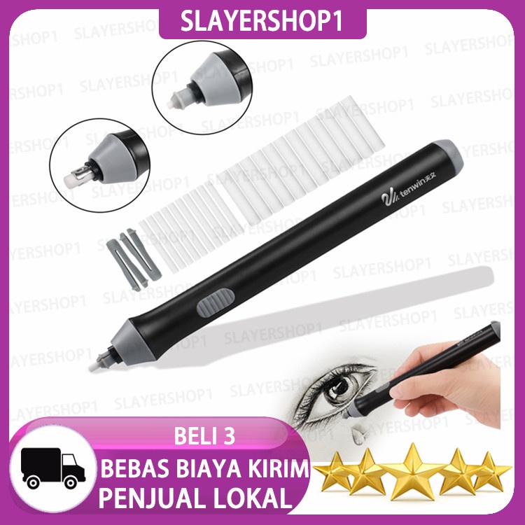 

Slayershop Tihoo Elektrik Eraser Hemat Tenaga Kerja Bersih Rotasi Otomatis Sketsa Eraser # Hitam-Internasional