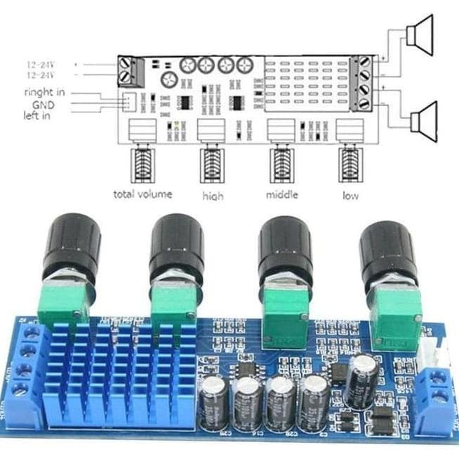 HIFI STEREO DIGITAL HI-CLASS D AMPLIFIER TPA3116D2 AMPLI TONE CONTROL