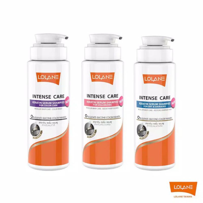 LOLANE INTENSE CARE KERATIN SERUM SHAMPOO 400ML / SHAMPO LOLANE KERATIN / COLOR CARE / VOLUMIZING