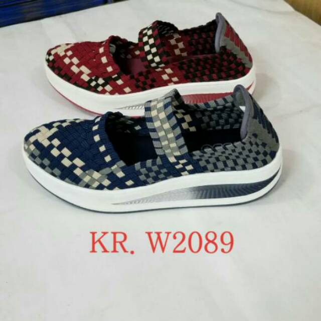 Sepatu Rajut KIDDO W2089 WEDGES ORIGINAL