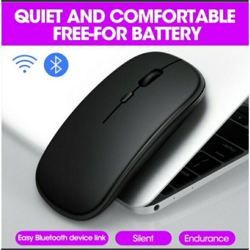 SKU-1238 MOUSE WIRELESS APPLE DUAL MODE RECHARGEABLE SILENT KLIK