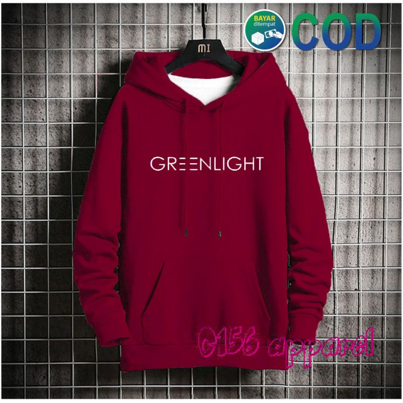 BEST SELLER! Sweater Hoodie GREENLIGHT Jemper Pria Wanita Distro Premium Bahan Fleece Tebal