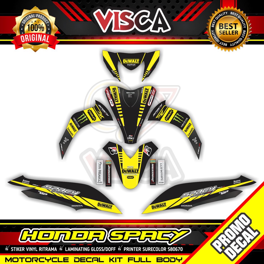 Decal Spacy Full Body Stiker Motor Spacy Full Body Striping Spacy Variasi ME