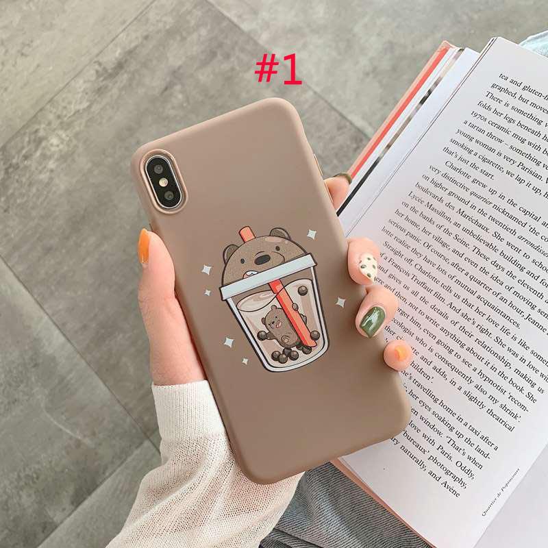 We Bare Bears Milk Tea SoftCase OPPO A3S REALME c1 A15 A57