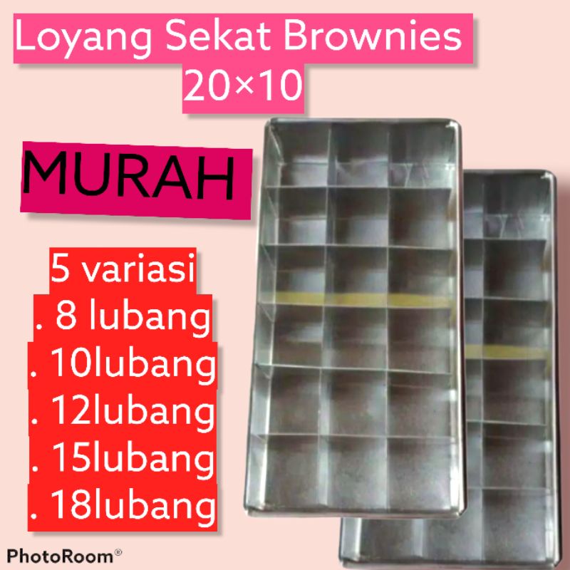 Loyang brownies sekat 20×10