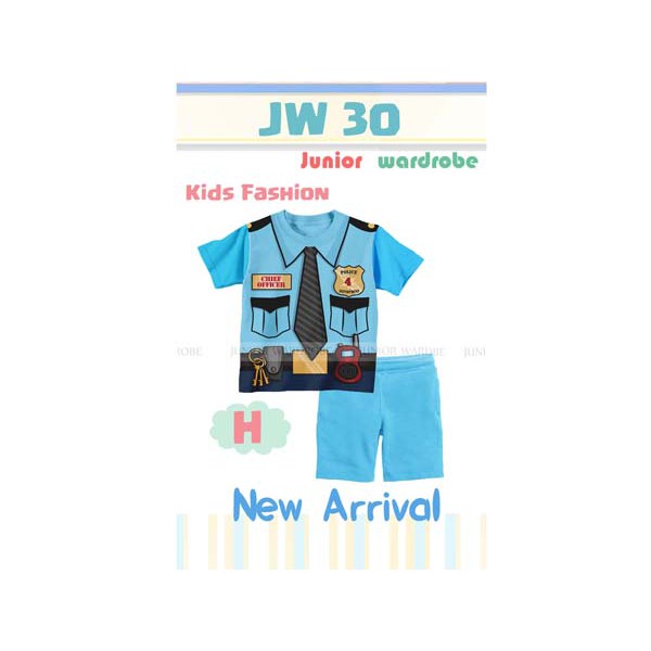 Fashion Boy JW 30 H baju setelan Anak Laki-laki polisi
