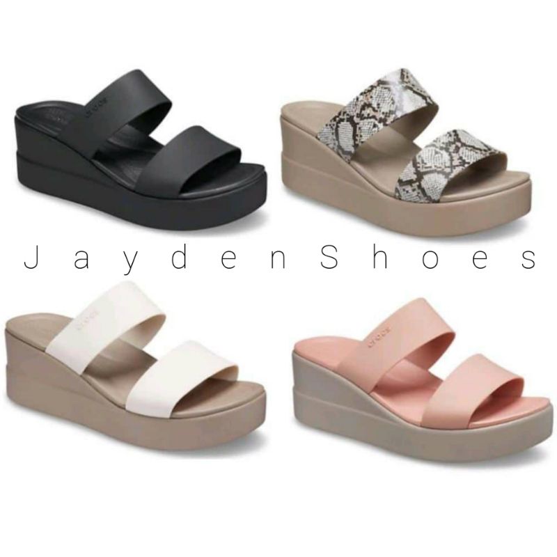 Crocs/Crocs Broklyn Wedges/Sandal Crocs Wanita/Sandal Kerat Wanita/Sandal Wedges Wanita/Crocs Wanita