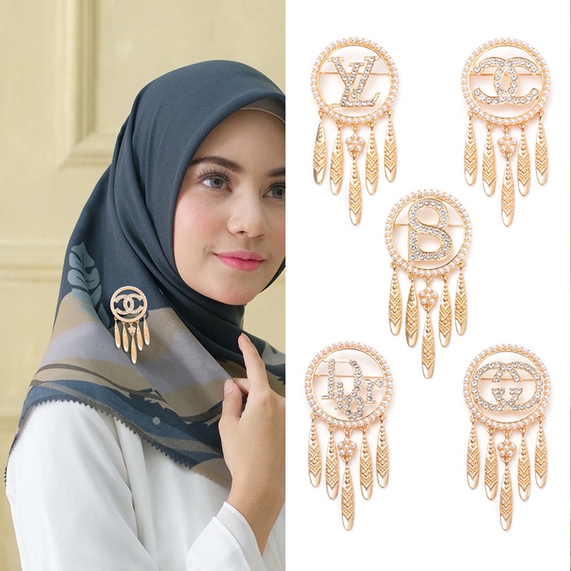 Bros/peniti/syal panjang/bros kalung