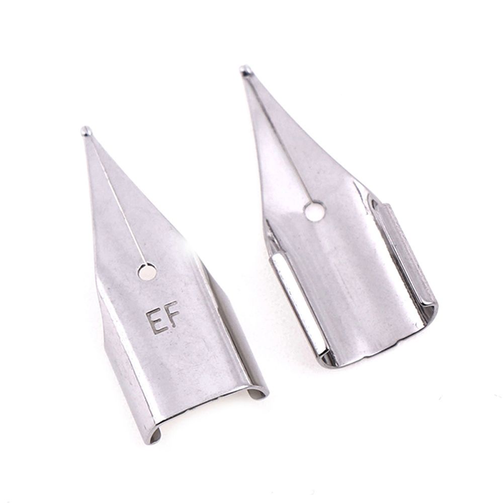 Lanfy 5pcs / Set Pena Fountain Pen Bahan Stainless Steel Ukuran 0.38mm / 0.5mm Untuk Wing Sung Menulis