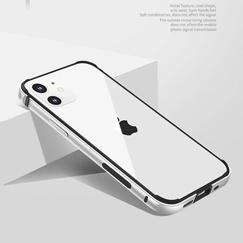 Case Bumper Bahan Silikon 2022 Aluminum Metal Untuk iPhone 11 Pro MAX 7 8 Plus X XS MAX XR SE 2020