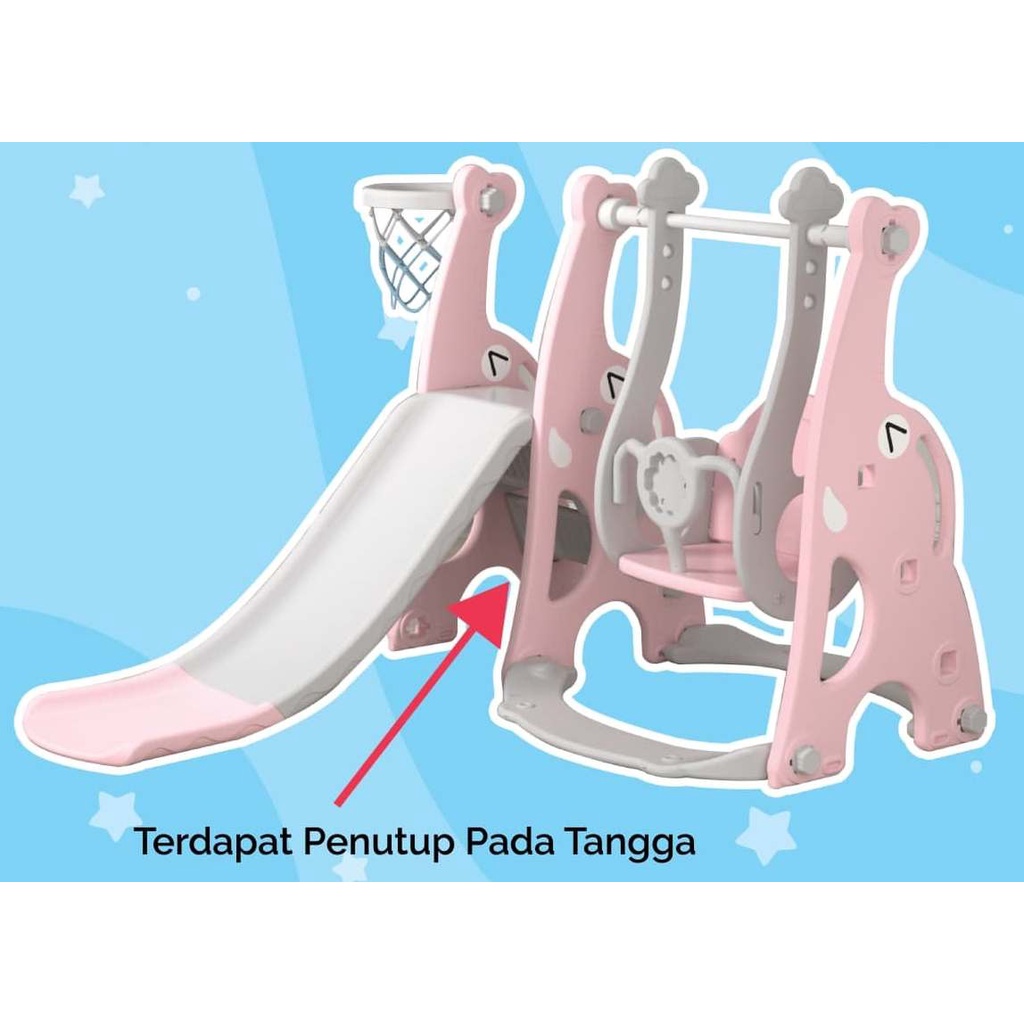 Perosotan Ayunan 5 in 1 Happy Play Rocket 5in1 Softplay Slide Swing Anak WM 19012 Soft Play WM19012