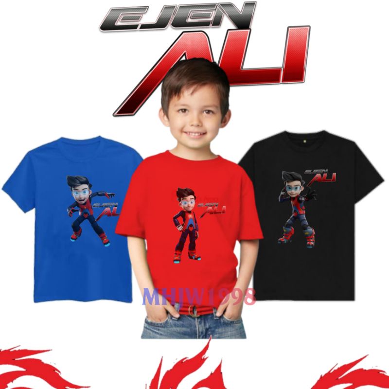Baju kaos EJEN ALI kartun karakter anak/kaos anak laki laki ejen ali/t shirt anak laki laki ejen ali