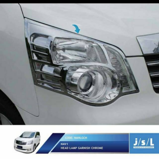 Garnish lampu depan NAV1/head lamp garnish chrome jsl