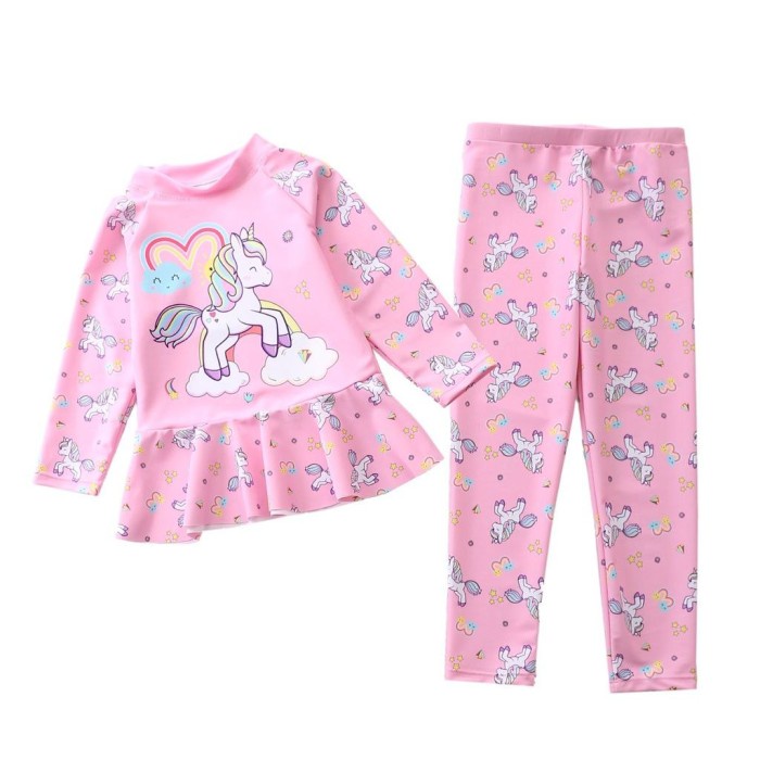 baju renang anak perempuan panjang muslim - Unicorn Sky, 5XL