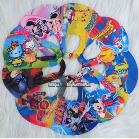 Masker Anak Masker Scuba Anak Karakter Super Hero Flash Batman Spiderman Superman dan Kartun Disney