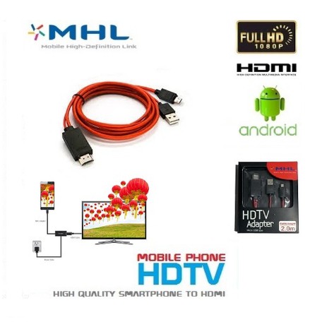 Kabel MHL Konverter USB - HDMI HDTV Android Full HD