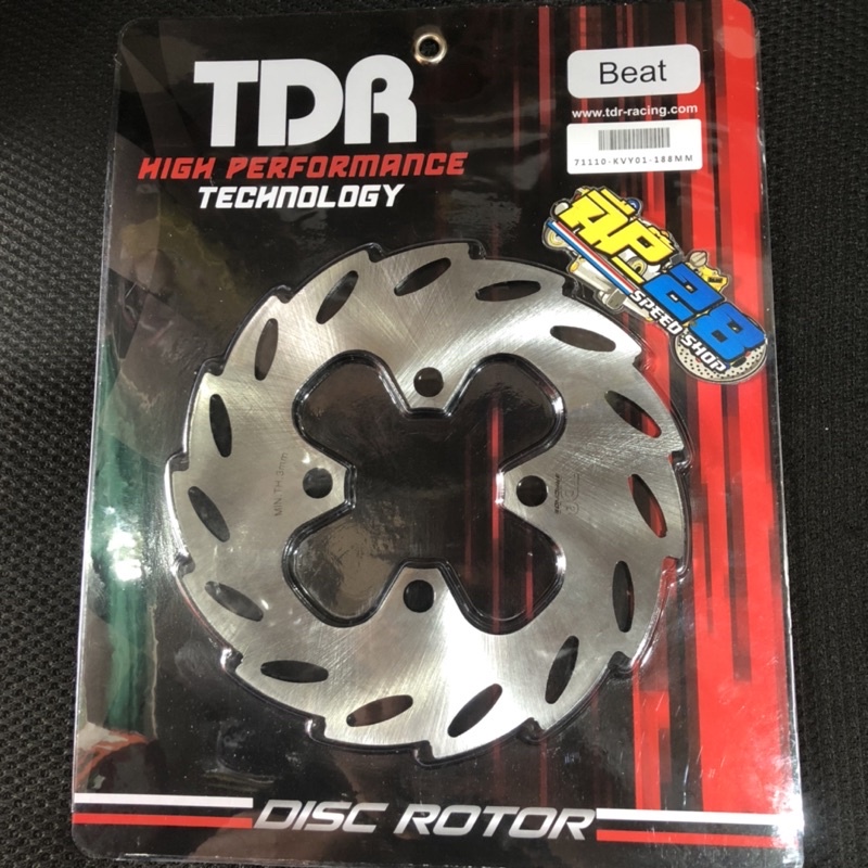 DISC CAKRAM DEPAN BEAT VARIO SCOOPY SPACY GENIO ORIGINAL TDR UKURAN STANDAR / PIRINGAN CAKRAM DEPAN TDR ORIGINAL TEBAL 3 MM  LEBAR UKURAN 190 MM