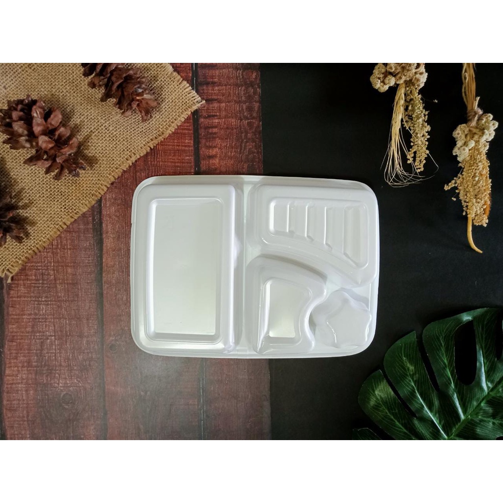 Mika Bento Sekat 4 Bintang Putih isi 50pcs/pack merk Oripack