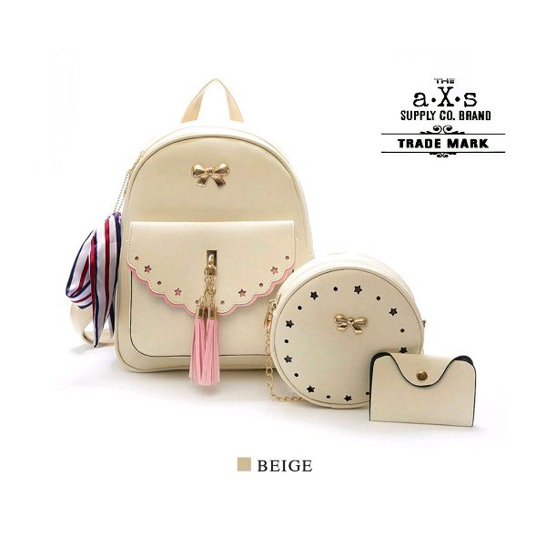 Tas Ransel Set 3in1 Tas Wanita