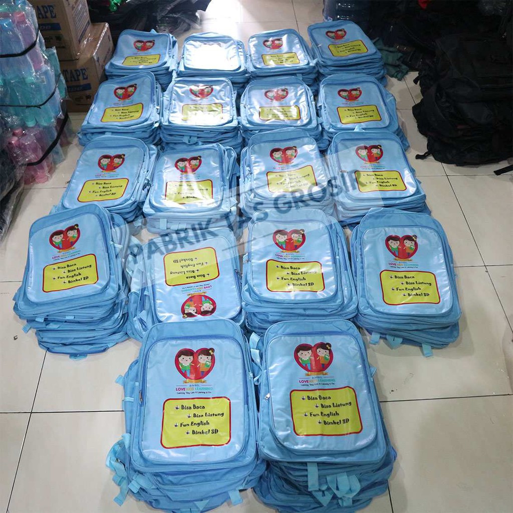 JUAL GROSIR TAS ANAK CEWEK COWOK UNISEX RANSEL SEMINAR PROMOSI BIMBEL LEARNING FORMAL KEREN MURAH