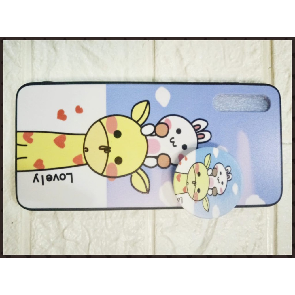 Case Pop Sockt SAMSUNG A30 S Motif kkartun lucu Keroppi, Mickey mouse, Hello kitty, Jerapah Lovely