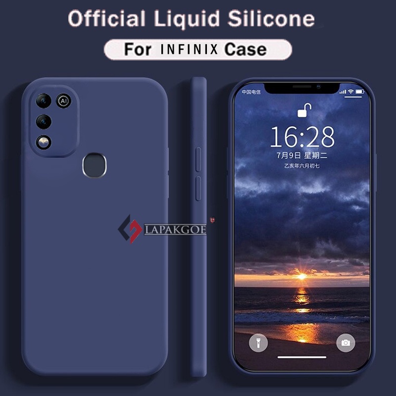 casing hp  INFINIX HOT 11 PLAY 2021 Case Silicone INFINIX HOT 11 PLAY  2021 Macaron Liquid Square Pr