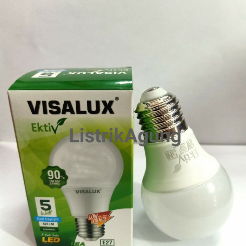Lampu LED visalux 5w 5watt murah terang grosir garansi 1th visalux ektiv