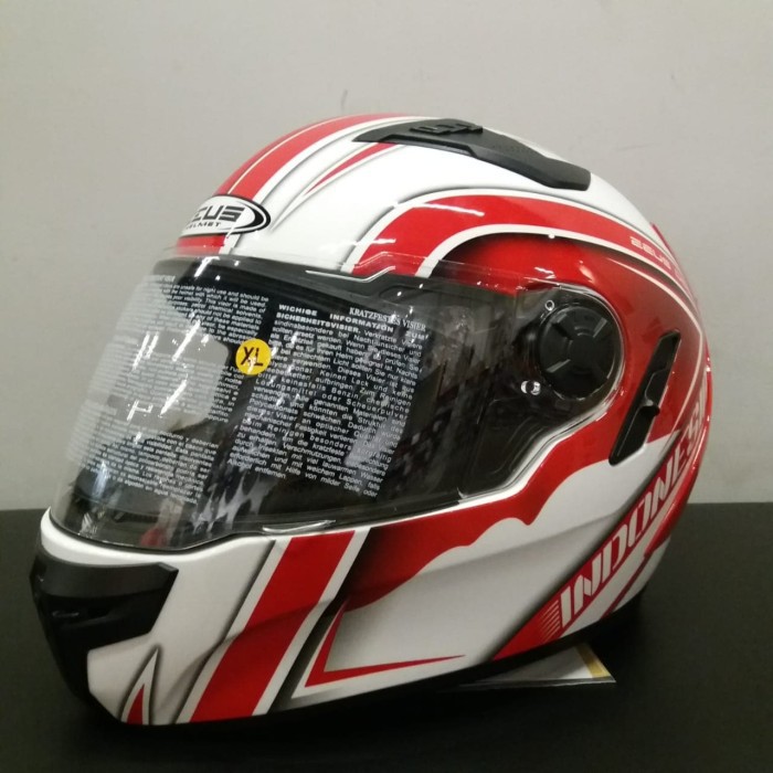 HELM ZEUS 813 WHI AN6 RED HELM MOTOR FULL FACE ZEUS 813 ORI