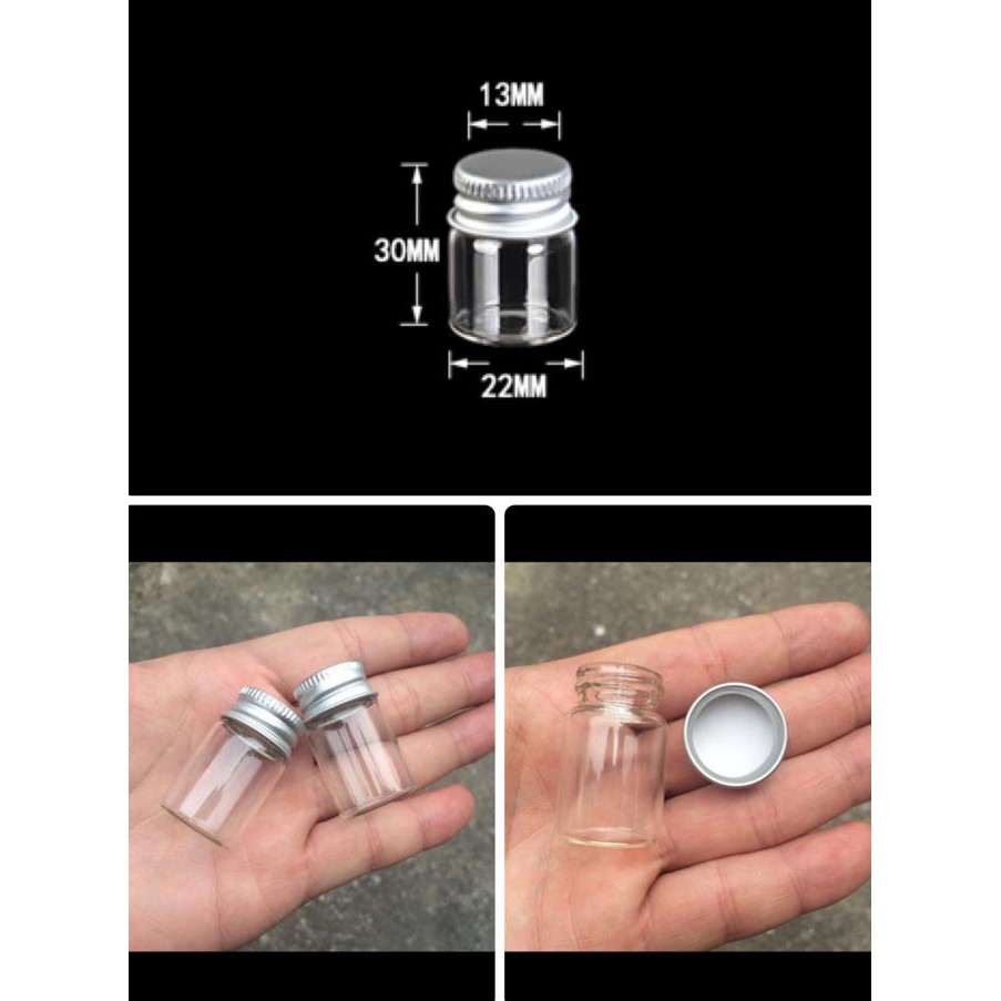 BOTOL KACA KECIL TUTUP ULIR BOTOL KACA MINI TUTUP ALUMUNIUM MURAH