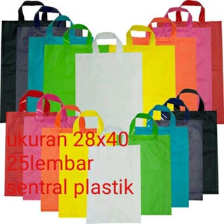 Shopping bag kresek warna 28x40