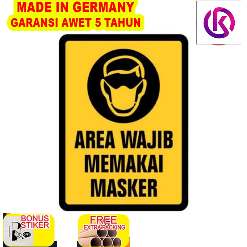 

Murah Signage Akrilik Area Wajib Masker 20x15