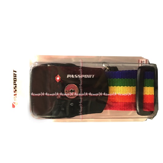 Passport Luggage Strap With Key Belt Passport Gembok Strap Rainbow Tali Pengaman Koper Pengunci Koper Dengan Kunci Pasport Straps Tali Koper Warna Warni