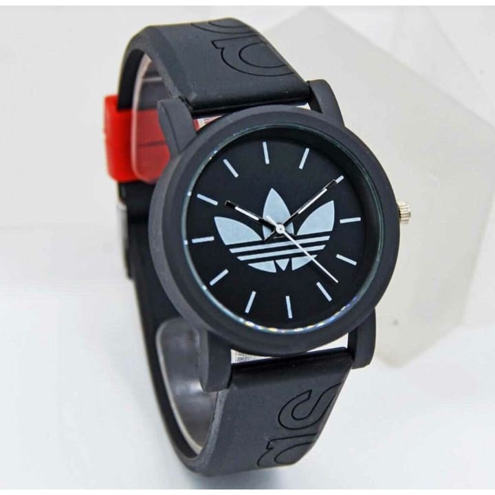 Jam Tangan wanita tali rubber warna adidas free batrai